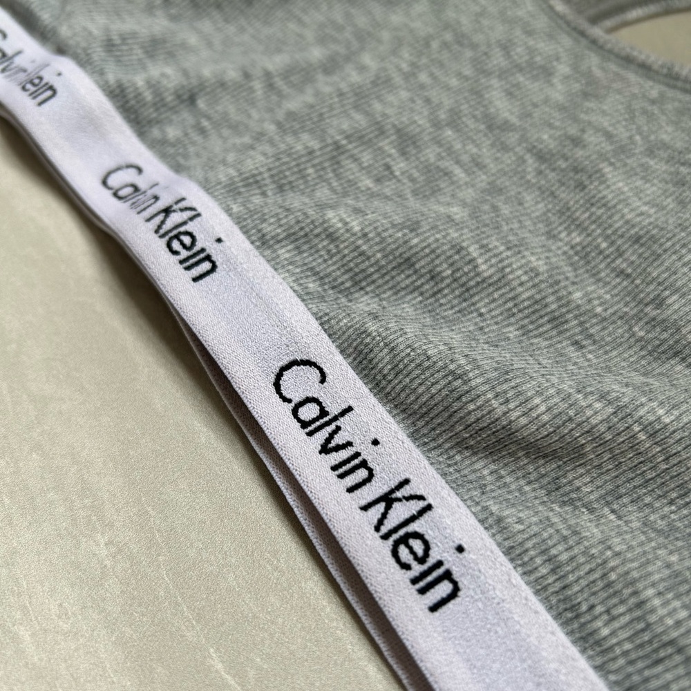 Calvin Klein Heather Gray Sports Bra - Picture 2 of 9